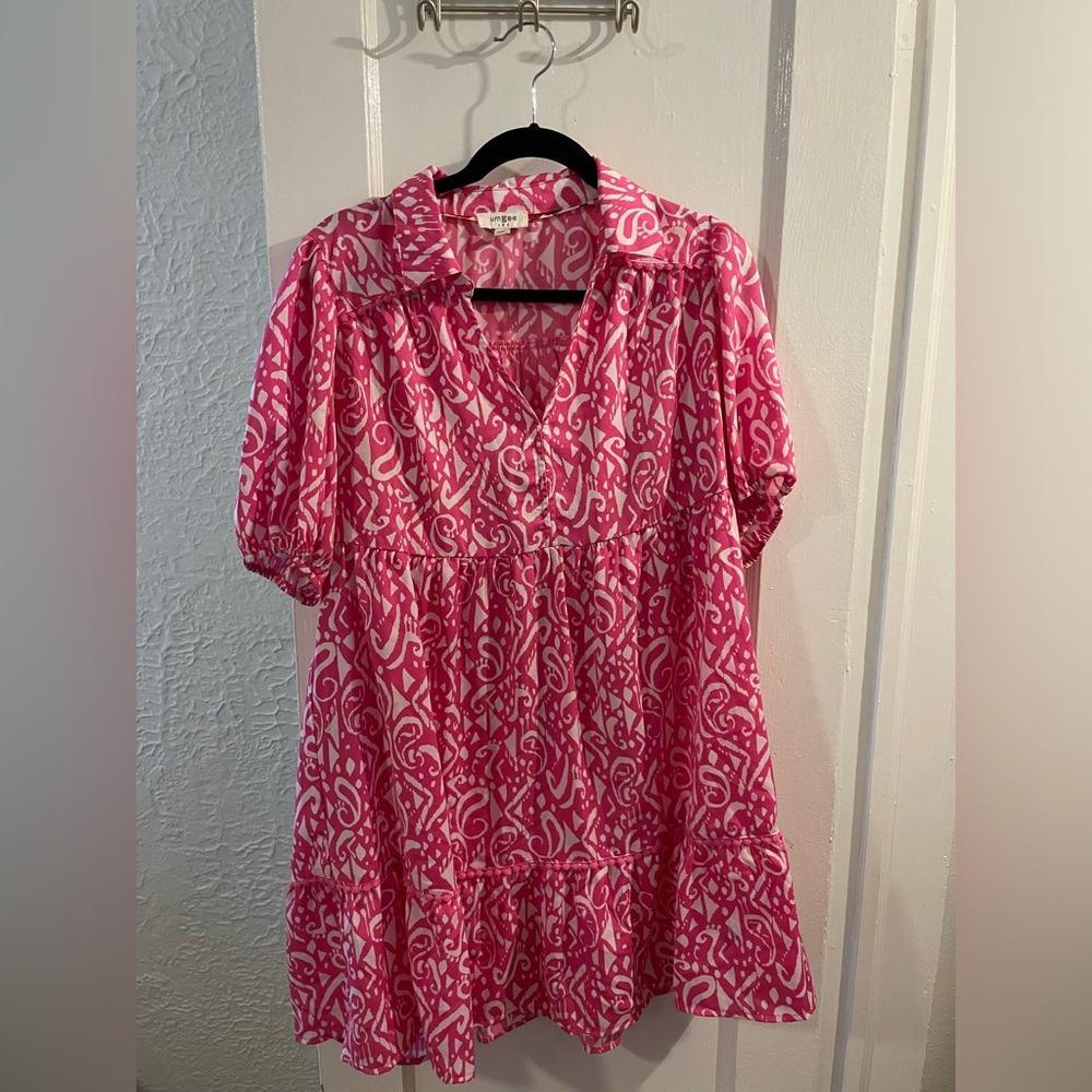 Pink Patterned Dress
